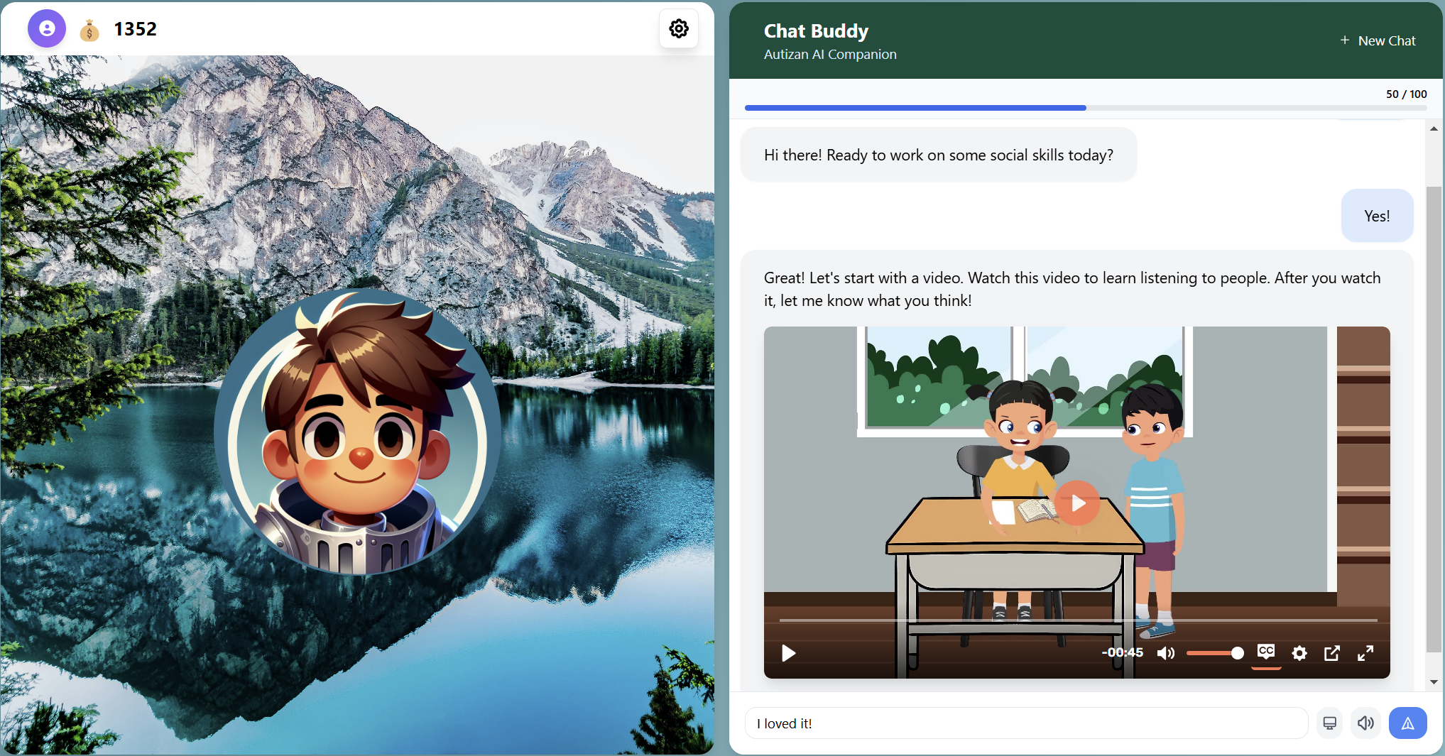 AI Avatar Chat Interface